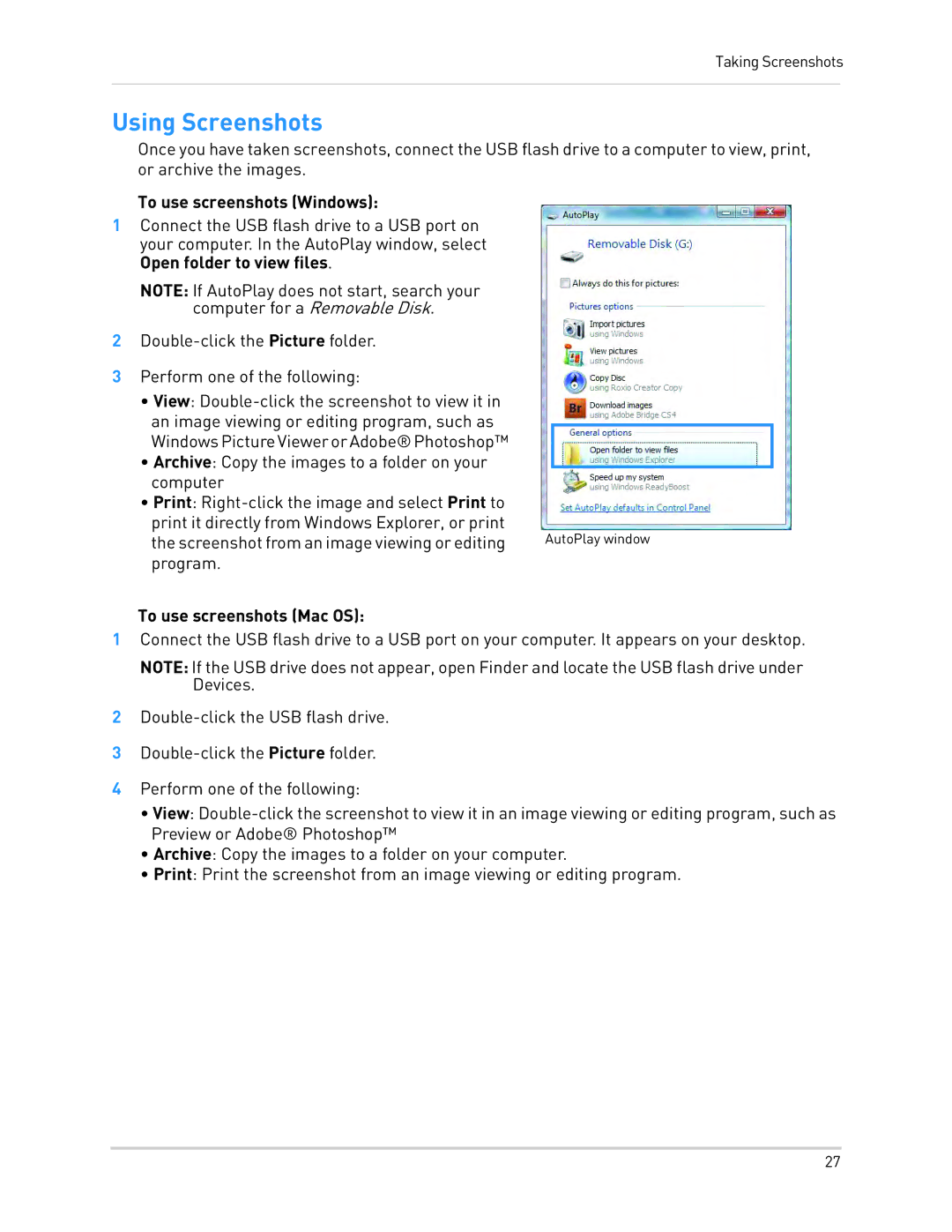 LOREX Technology LH340 EDGE3, LH3481001C8B Using Screenshots, To use screenshots Windows, To use screenshots Mac OS 