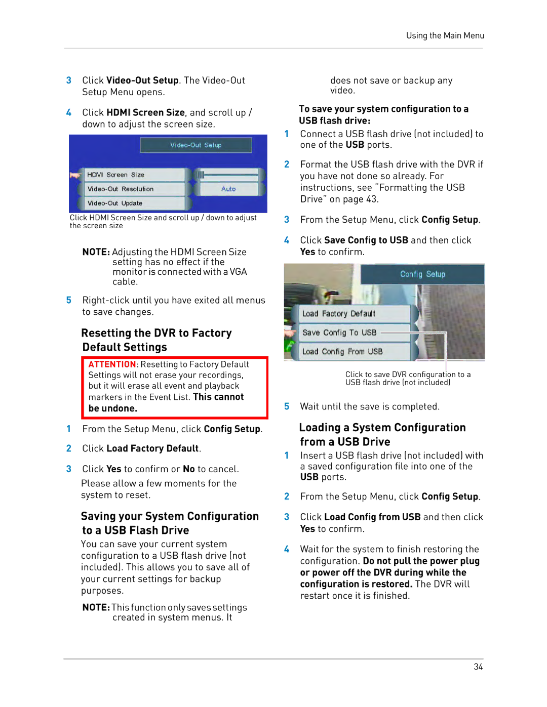 LOREX Technology LH3481001C8B Resetting the DVR to Factory Default Settings, Be undone, Click Load Factory Default 