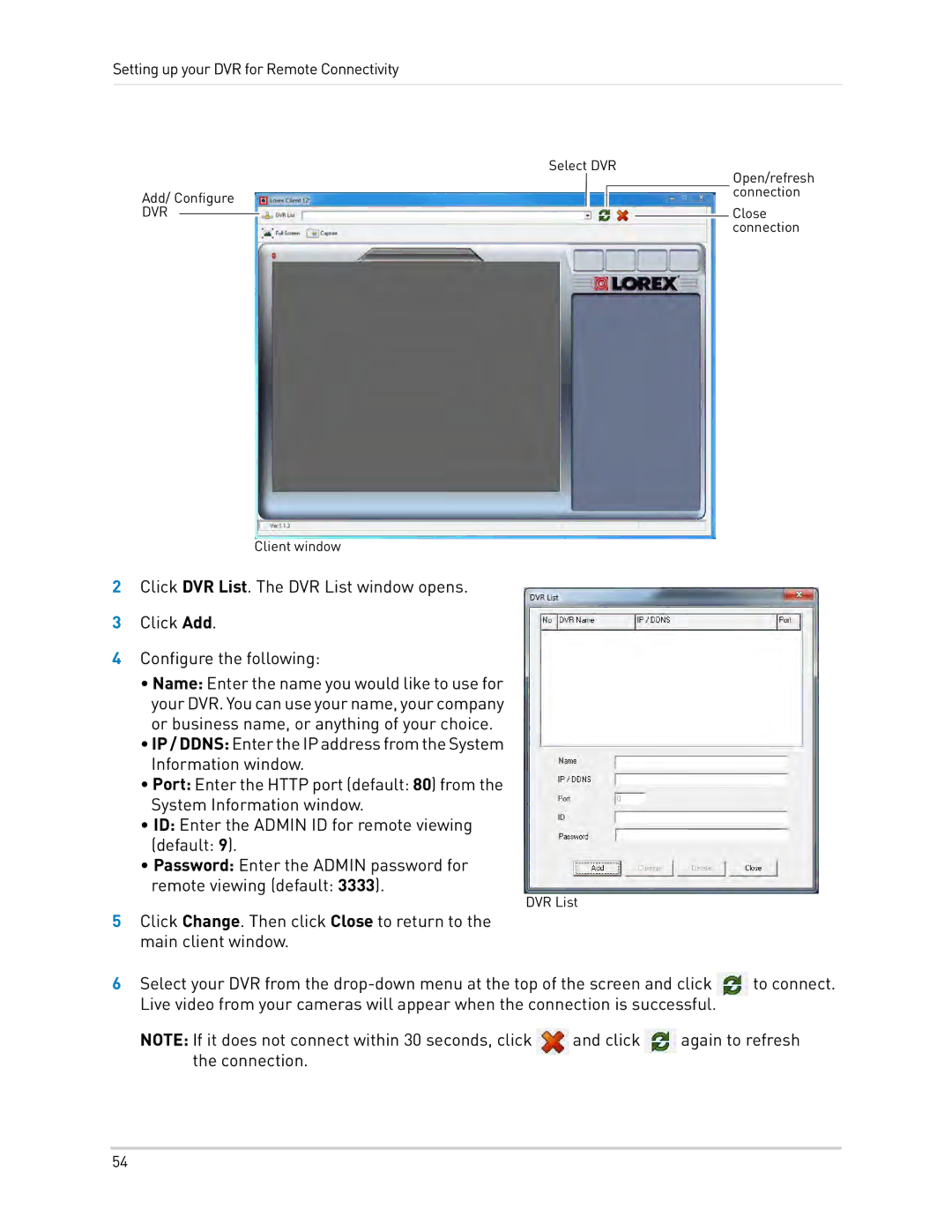 LOREX Technology LH340 EDGE3, LH3481001C8B, LH330 EDGE2 instruction manual Dvr 