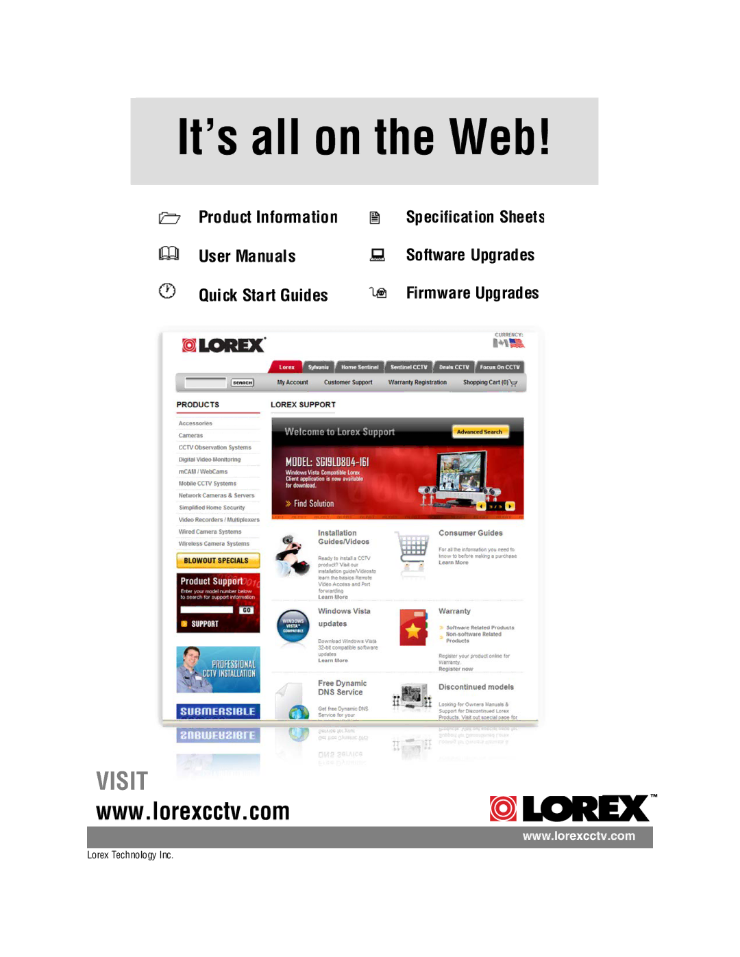 LOREX Technology LNE3003 instruction manual It’s all on the Web 