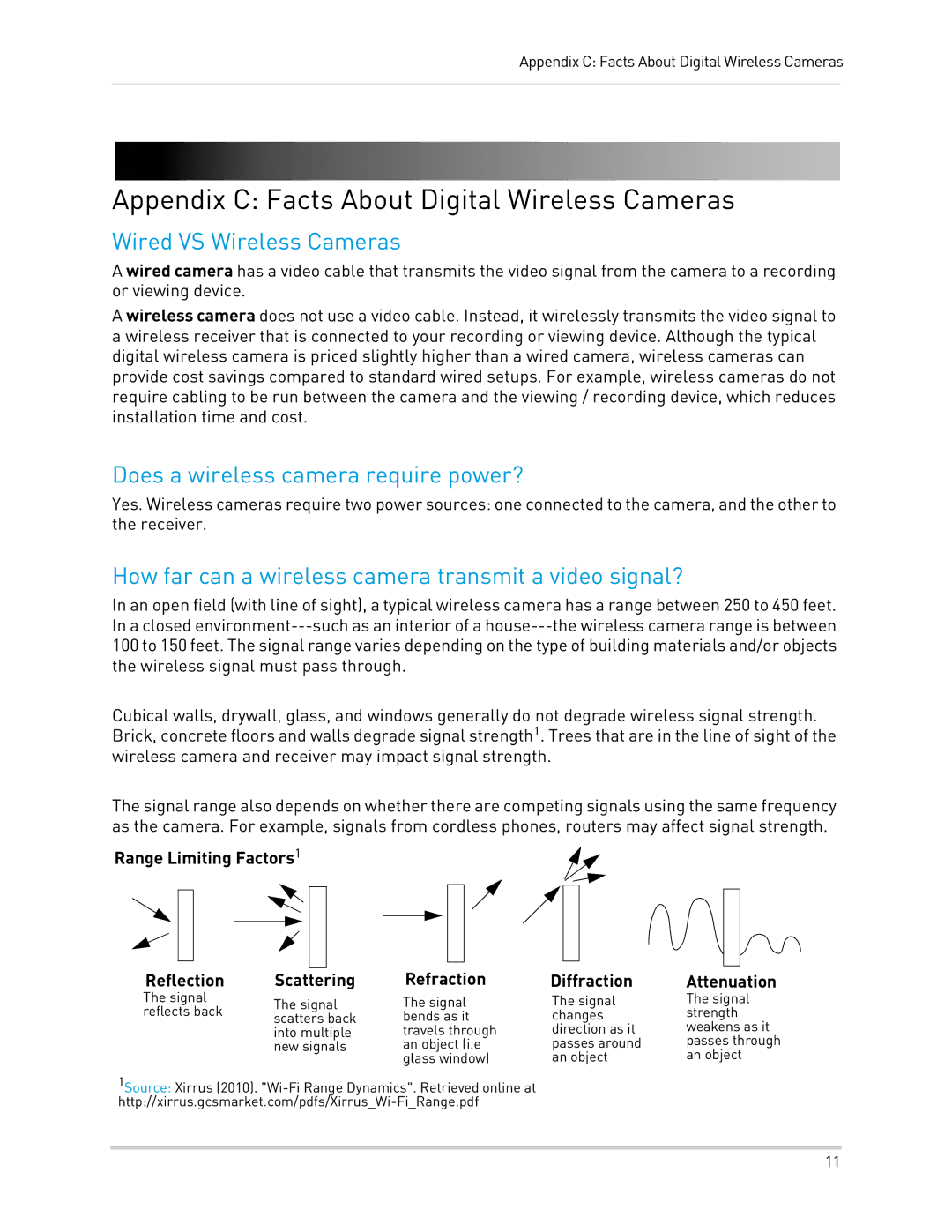 LOREX Technology LW2110 instruction manual Appendix C Facts About Digital Wireless Cameras 