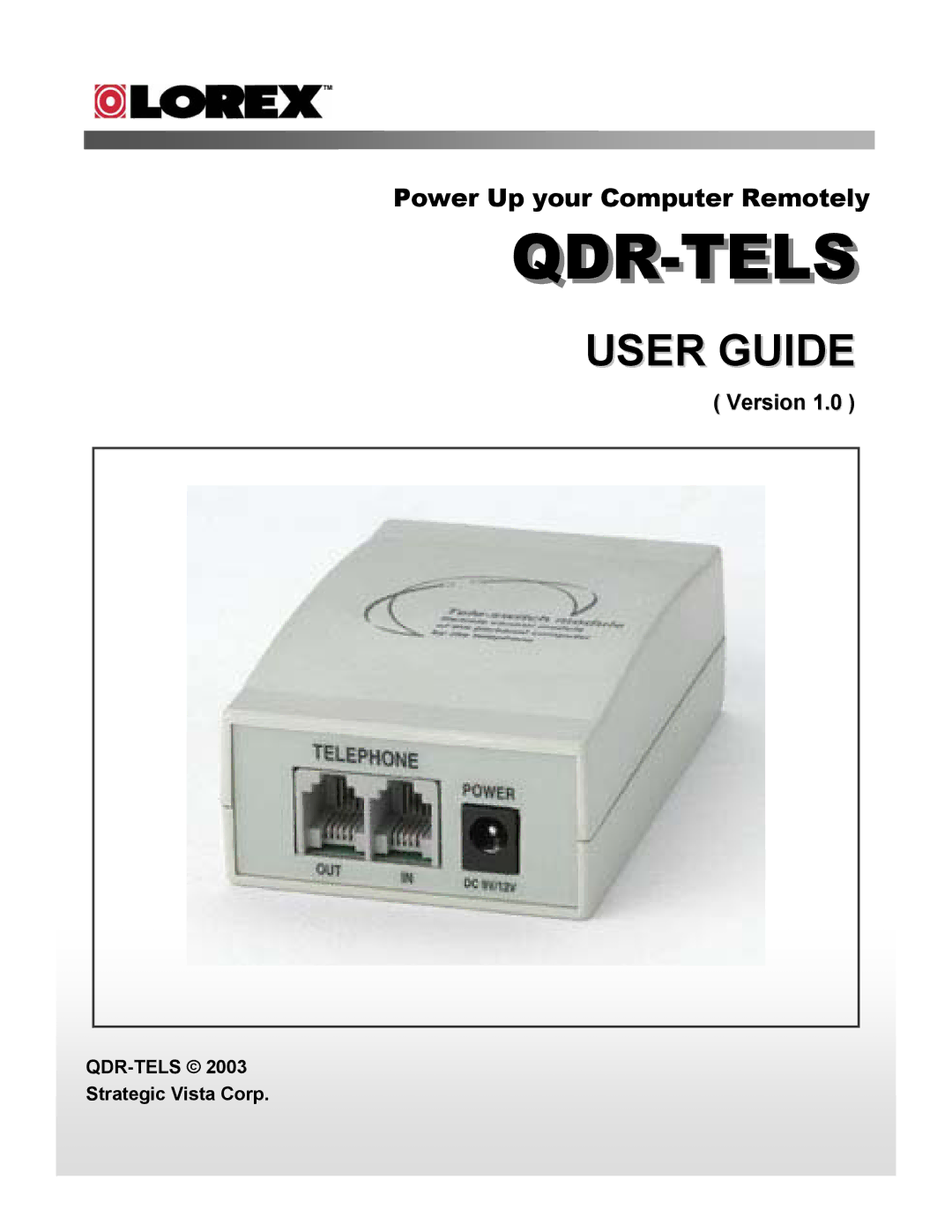 LOREX Technology QDR-TELS manual Qdr-Tels, Version 