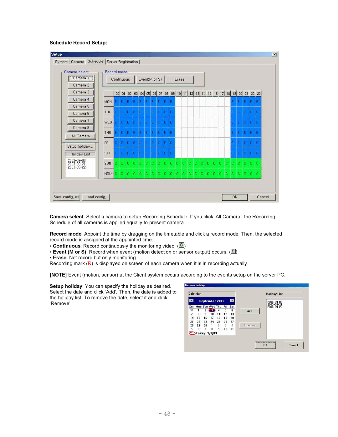 LOREX Technology QLR-0440 Series instruction manual Schedule Record Setup 