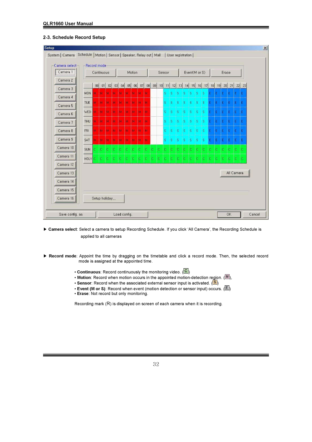 LOREX Technology QLR1660 instruction manual Schedule Record Setup 