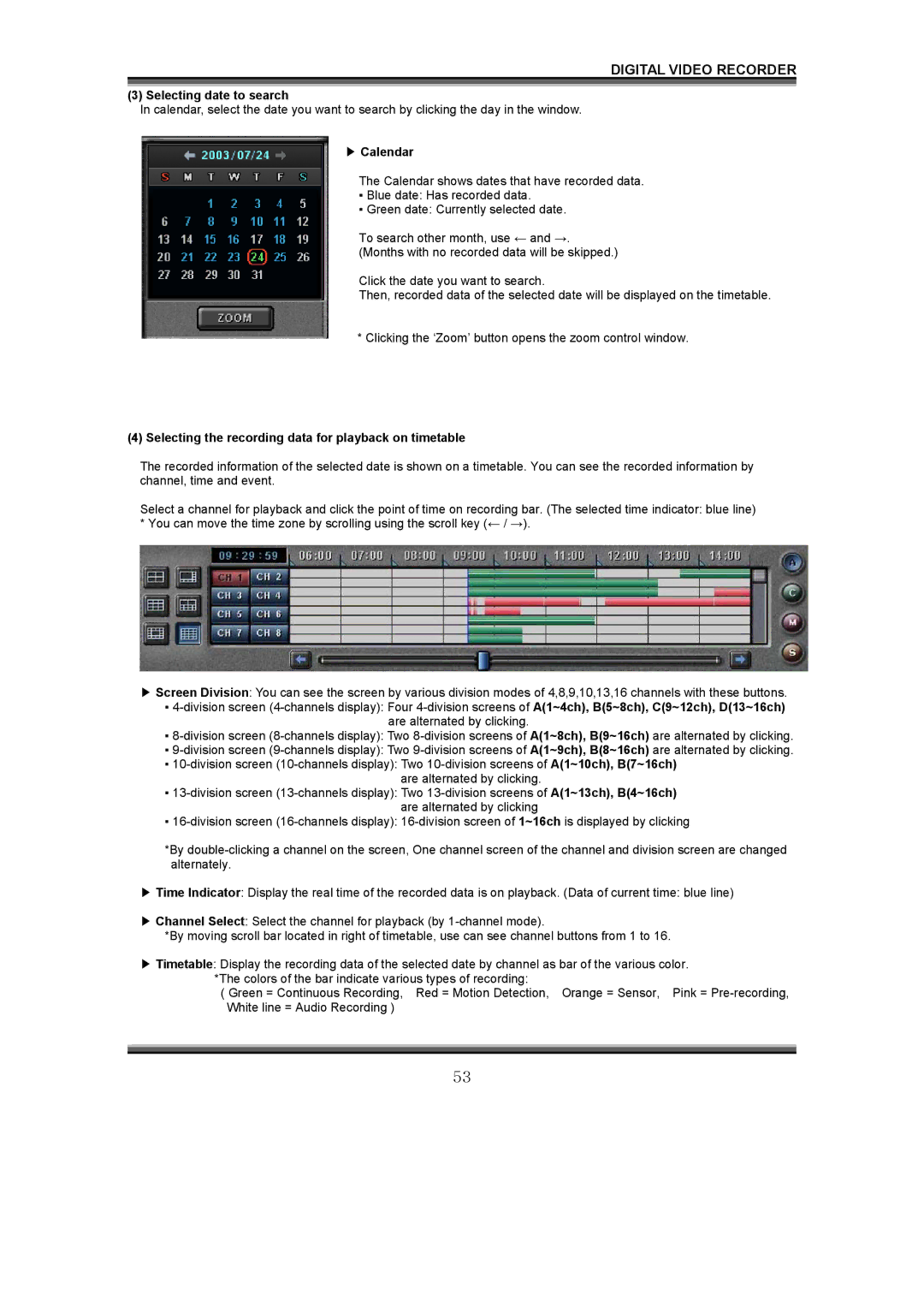 LOREX Technology QLR1660 instruction manual Selecting date to search 