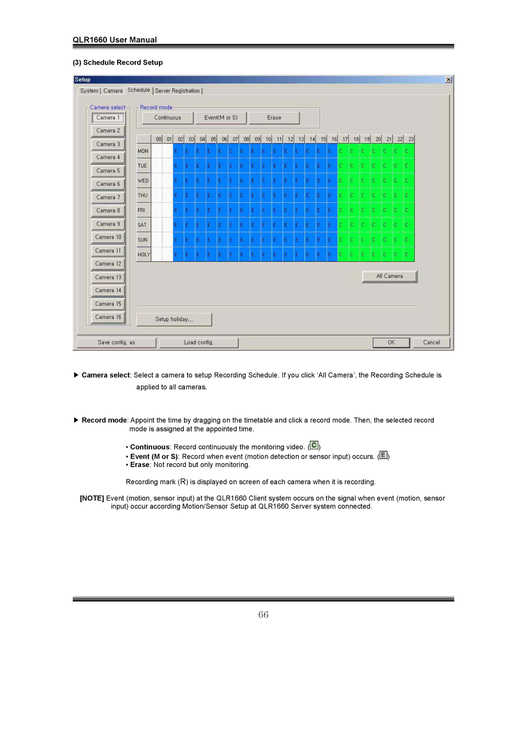 LOREX Technology QLR1660 instruction manual Schedule Record Setup 