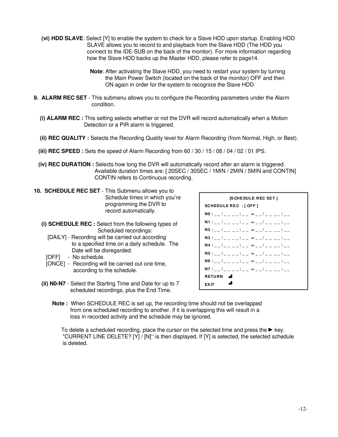 LOREX Technology SC21CD5444UQ-A80 manual Off 