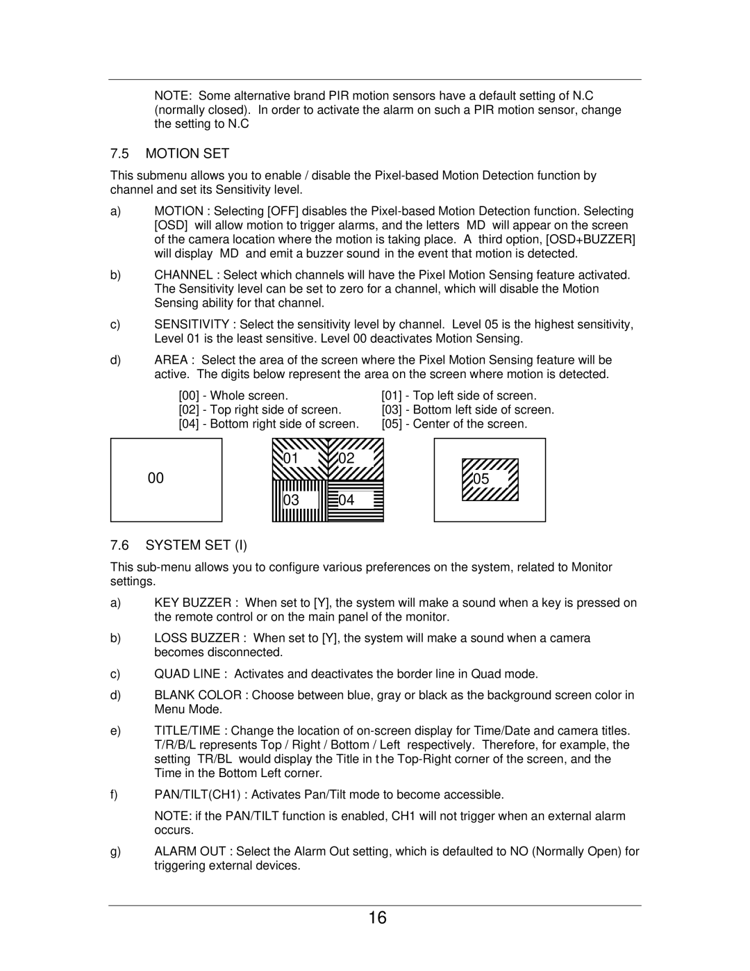 LOREX Technology SC21FD3044-161 instruction manual Motion SET, System SET 