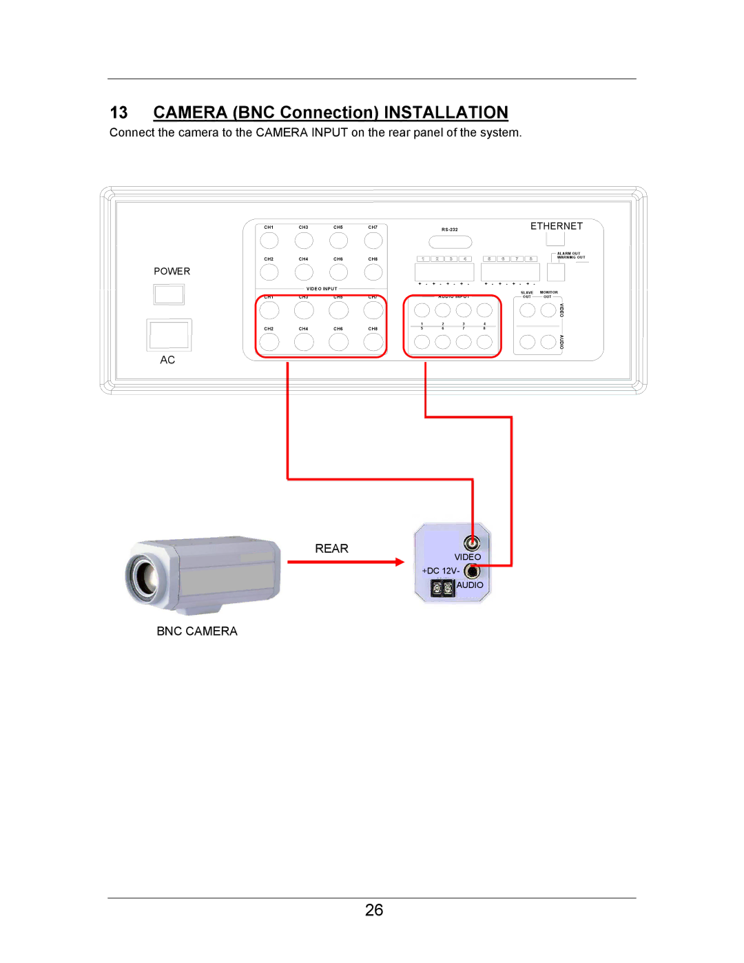 LOREX Technology SC21FD3044-161 instruction manual Rear, BNC Camera 