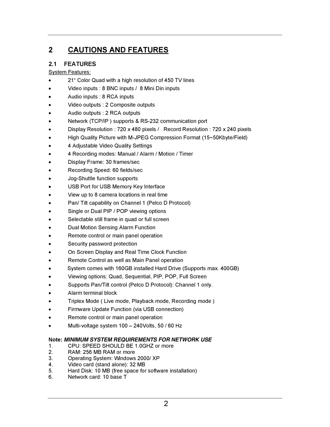 LOREX Technology SC21FD3044-161 instruction manual Features 