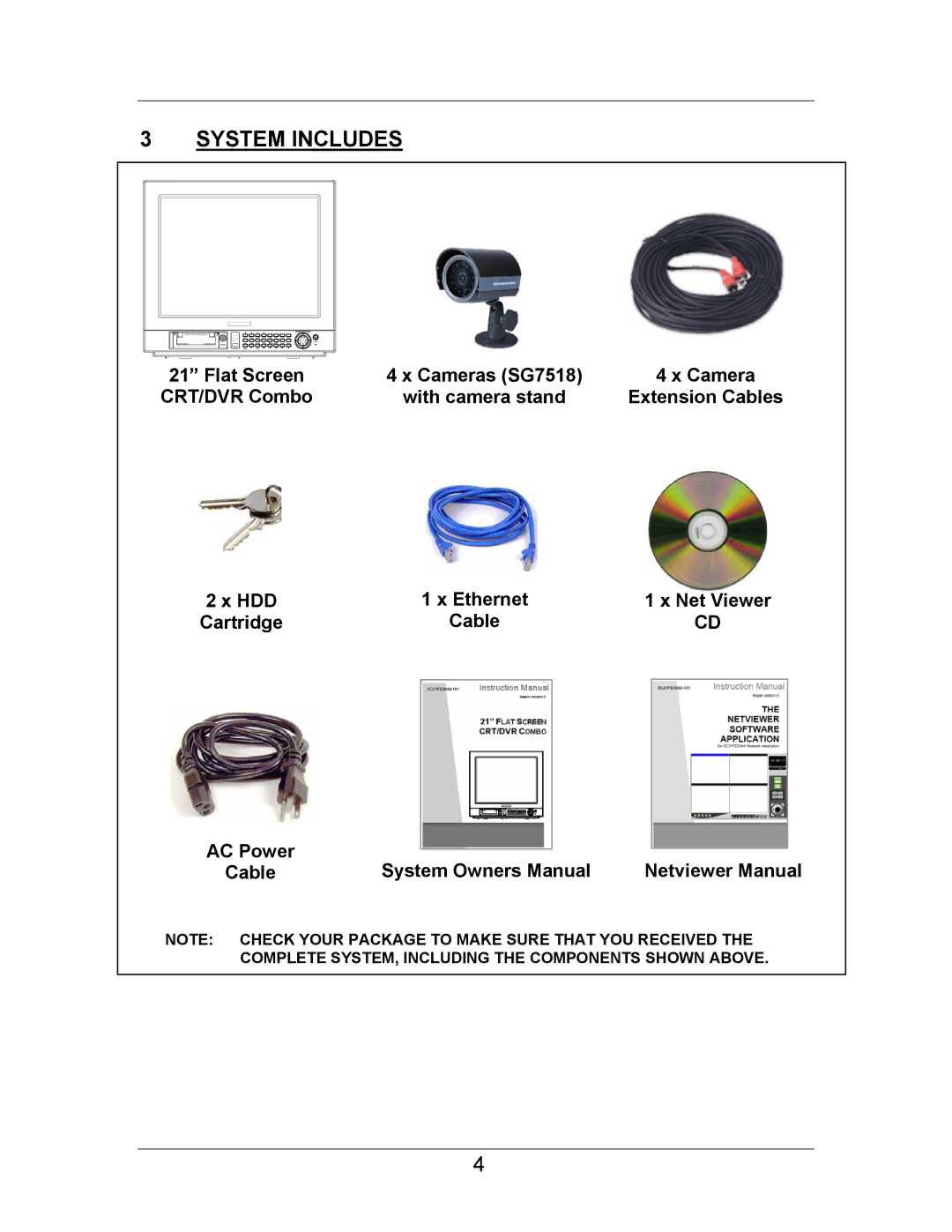 LOREX Technology SC21FD3044-161 instruction manual System Includes 