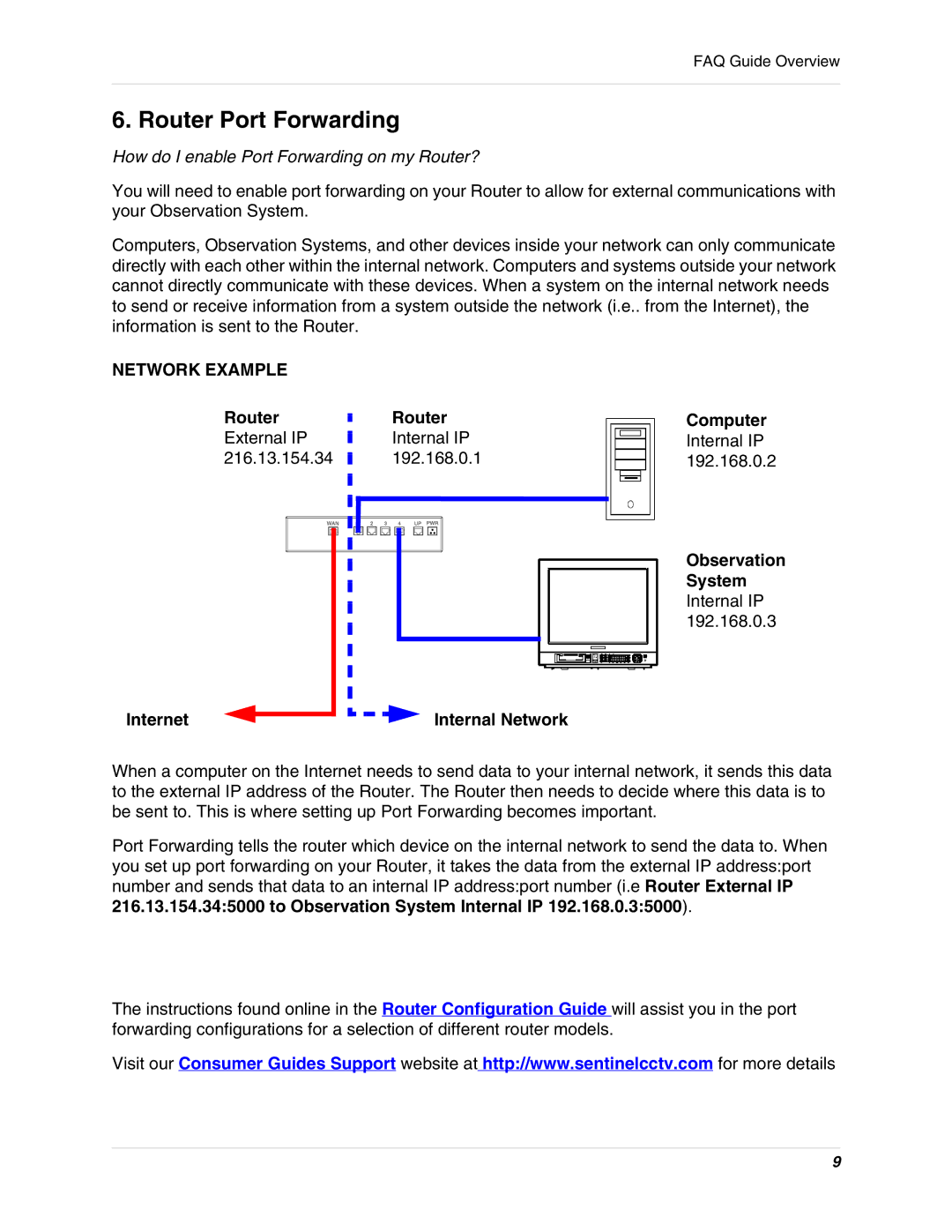 LOREX Technology SC21FD3044 manual Router Port Forwarding, How do I enable Port Forwarding on my Router?, Network Example 