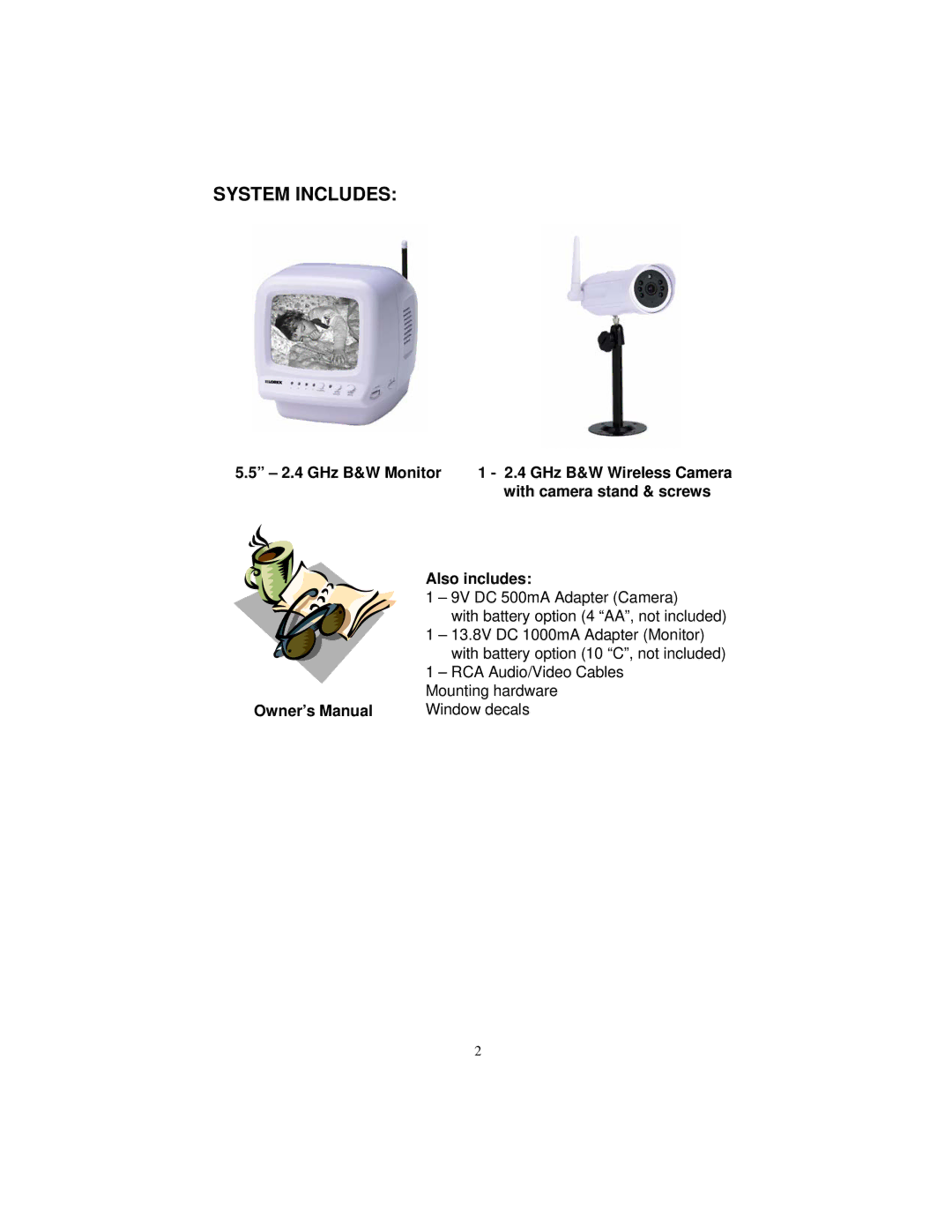 LOREX Technology SG6331P instruction manual System Includes 