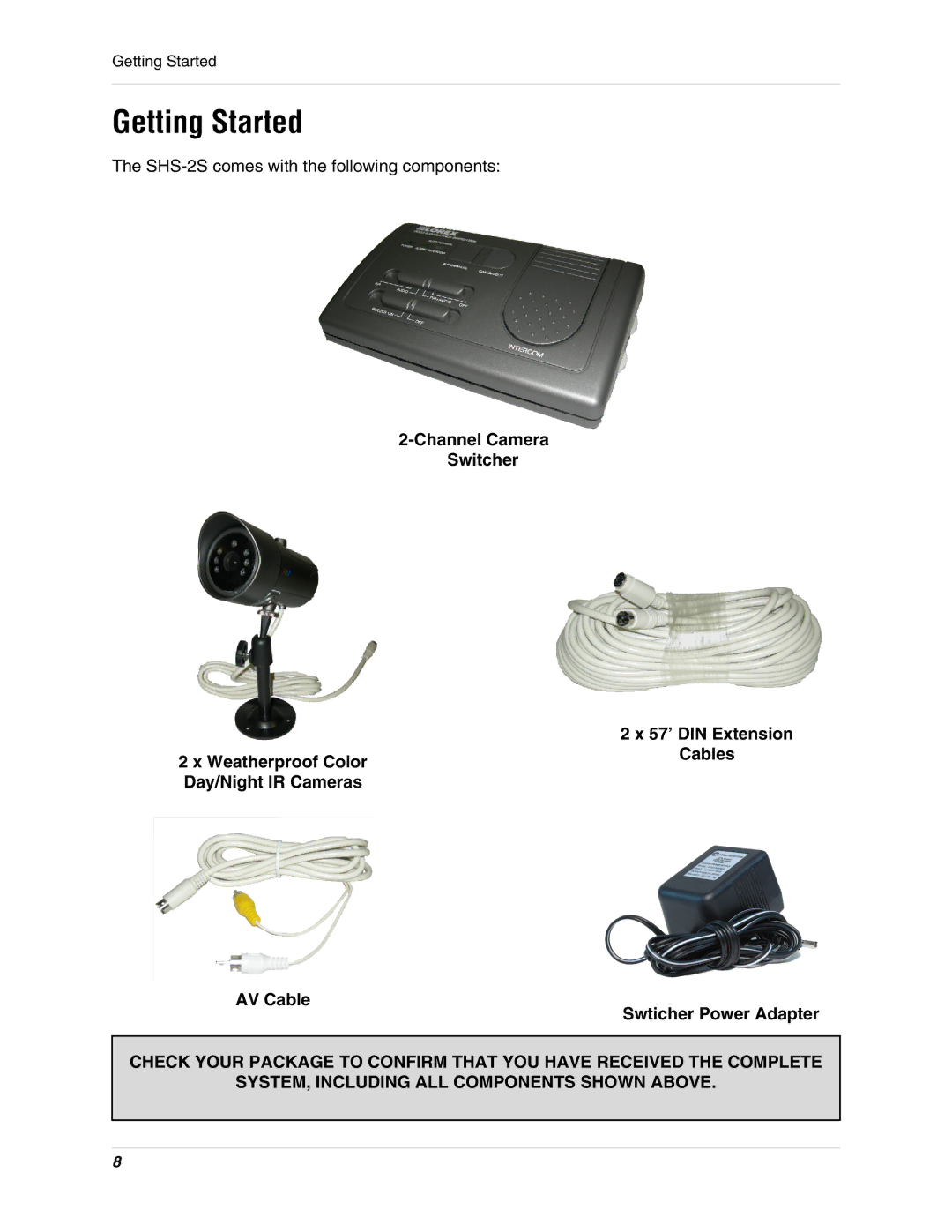 LOREX Technology SHS-2S instruction manual Getting Started 