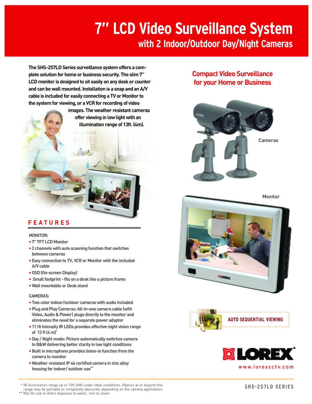 LOREX Technology SHS-2S7LDP manual LCD Video Surveillance System 