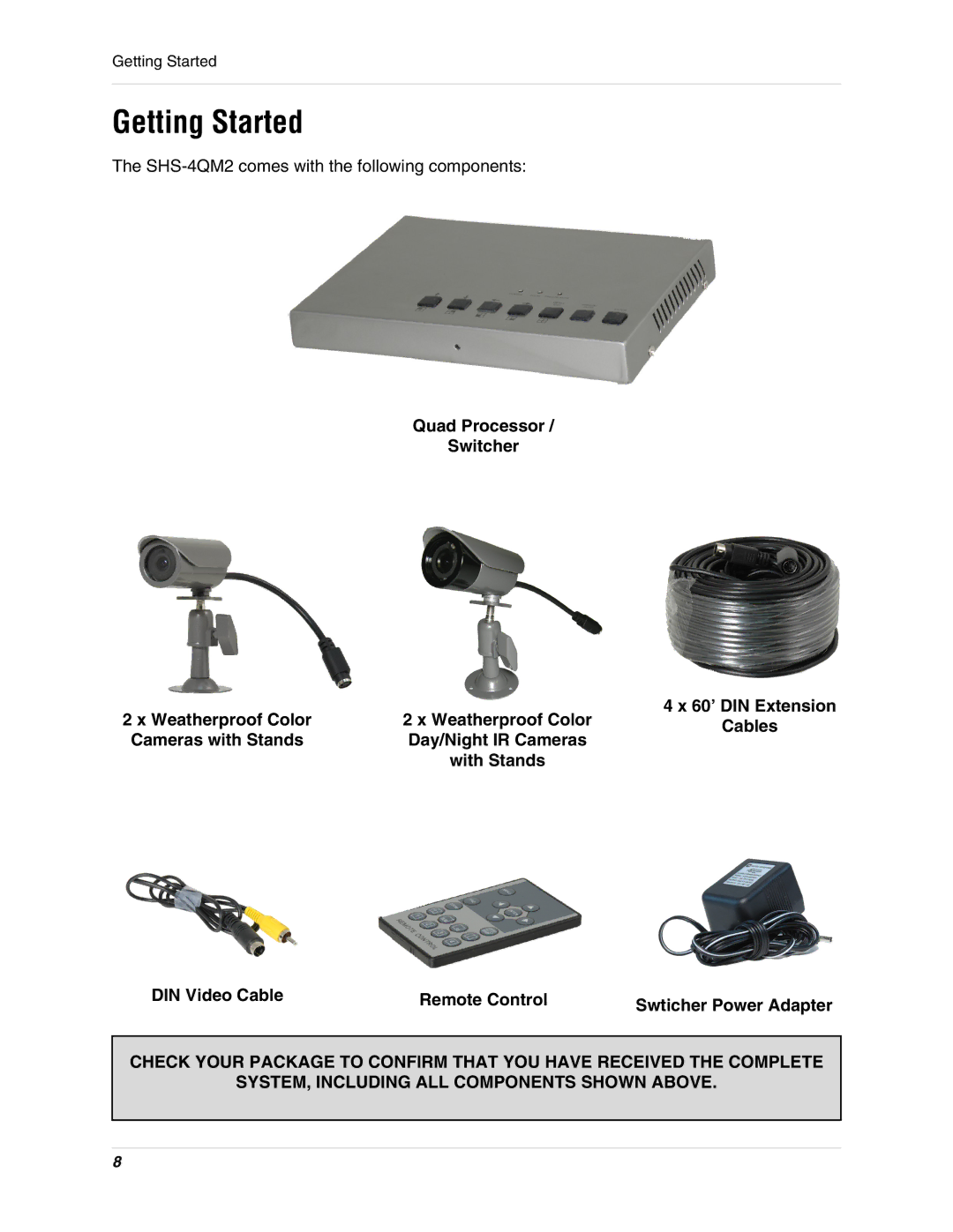 LOREX Technology SHS-4QM2 instruction manual Getting Started 