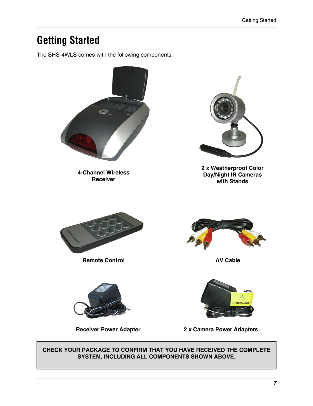 LOREX Technology SHS-4WLS instruction manual Getting Started 