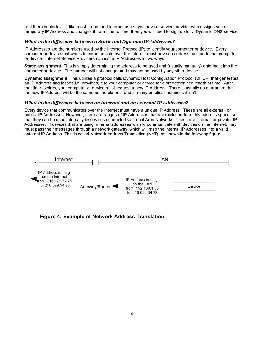 LOREX Technology Surveillance Systems manual Example of Network Address Translation 