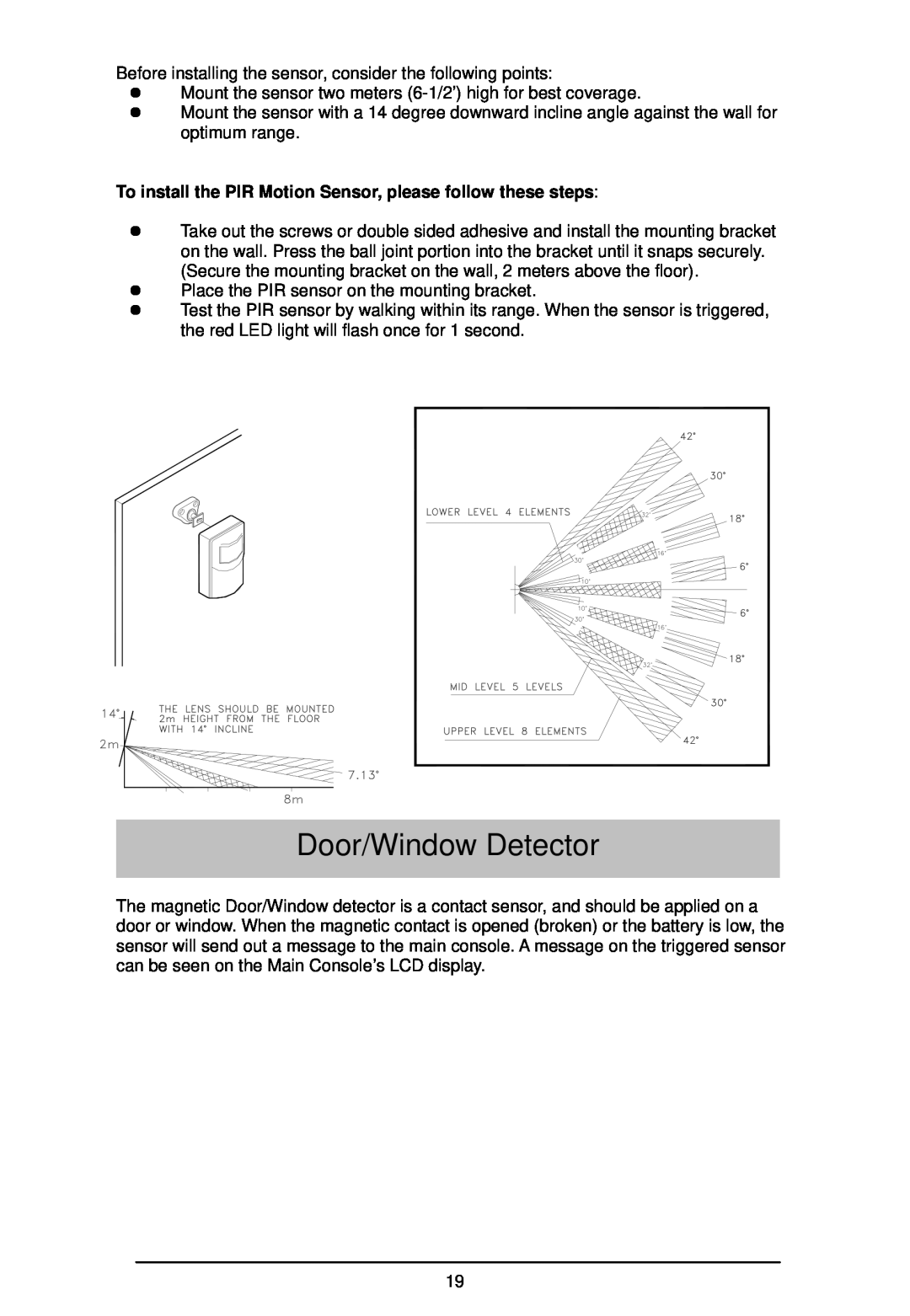 LOREX Technology WA-410 instruction manual Door/Window Detector 