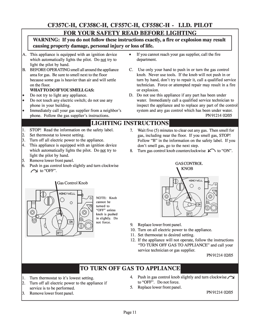 Louisville Tin and Stove 78111 For Your Safety Read Before Lighting, Lighting Instructions, To Turn Off Gas To Appliance 