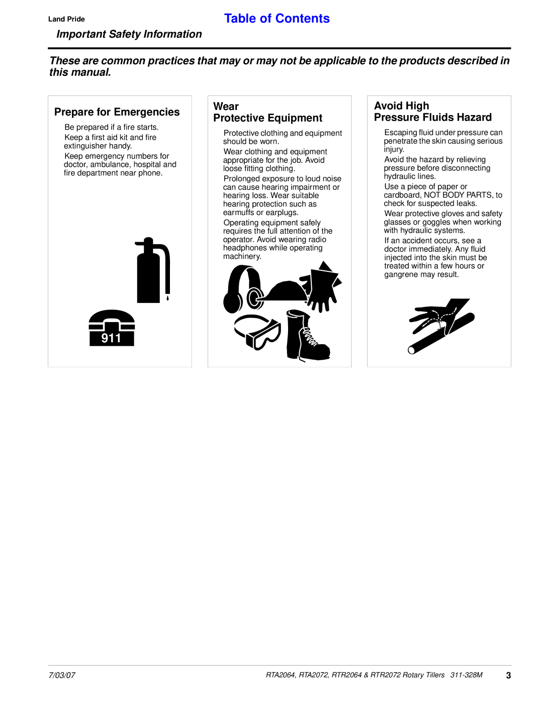 Lowepro RTA2064, RTA2072, RTR2064, RTR2072 manual Prepare for Emergencies, Wear Protective Equipment 