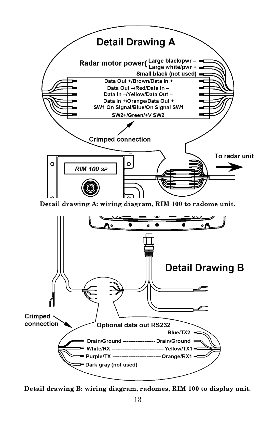 Lowrance electronic 100 installation instructions Detail Drawing a 