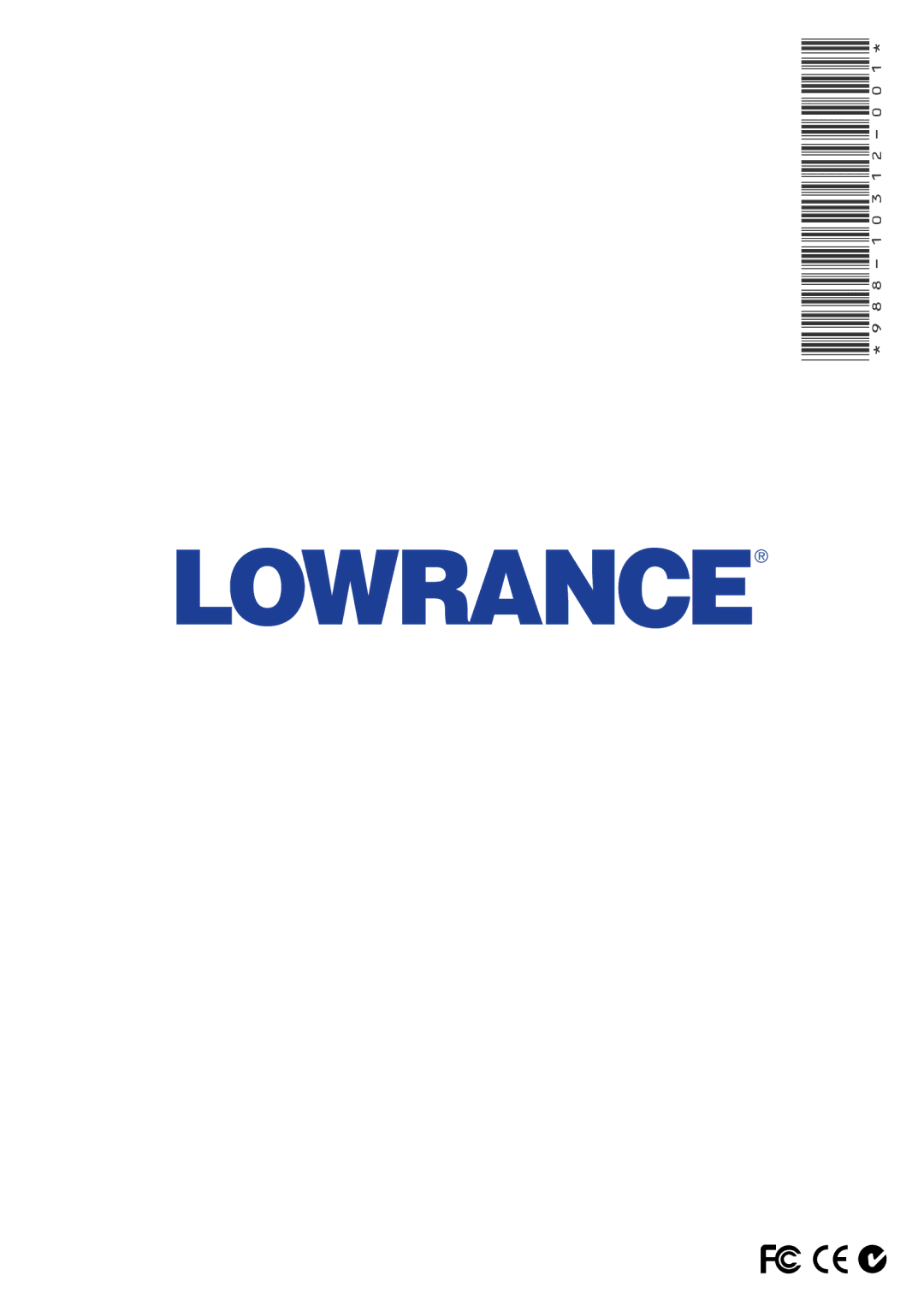 Lowrance electronic 10764001 manual 988-10312-001 