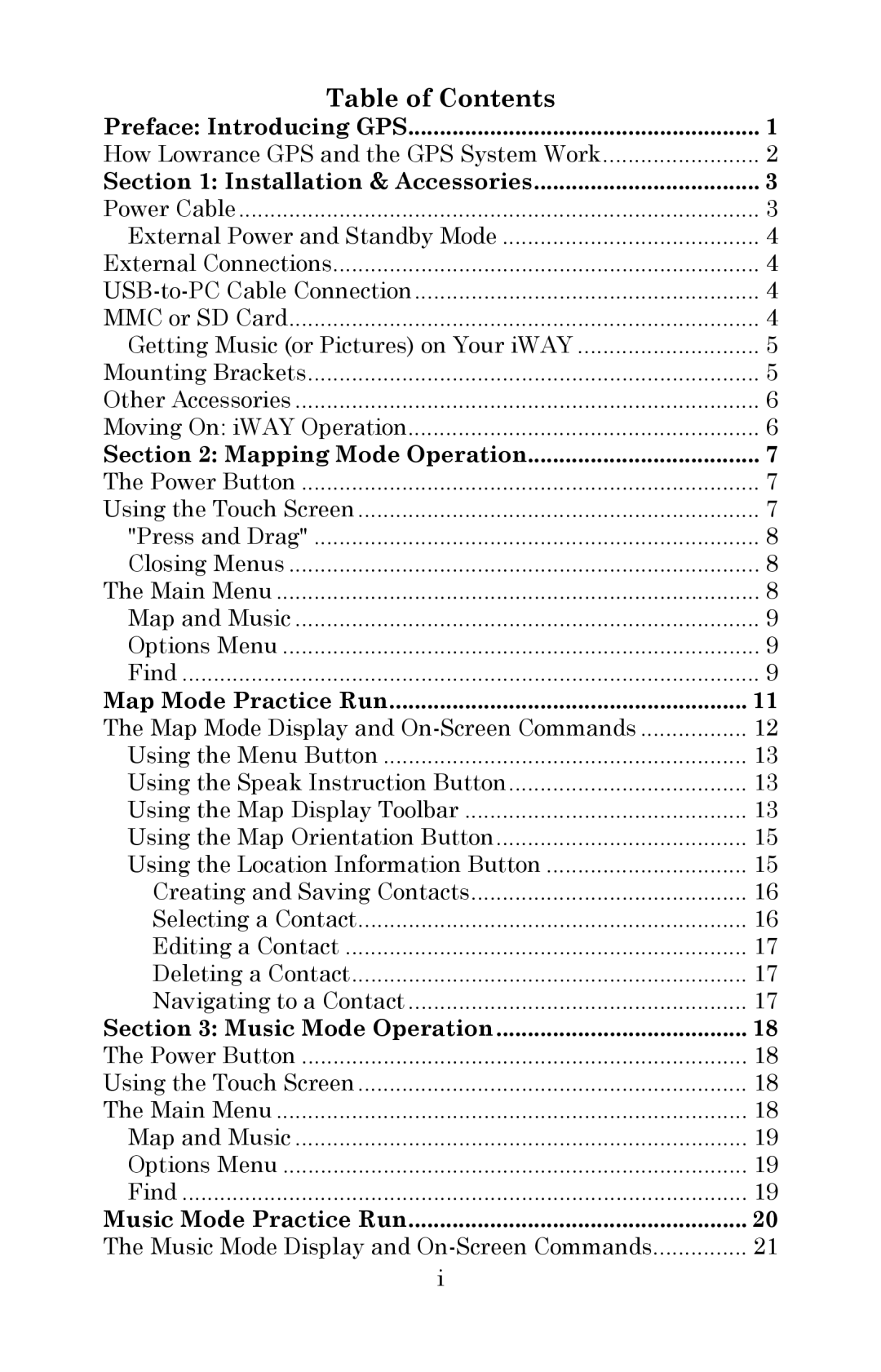 Lowrance electronic 350c manual Table of Contents 