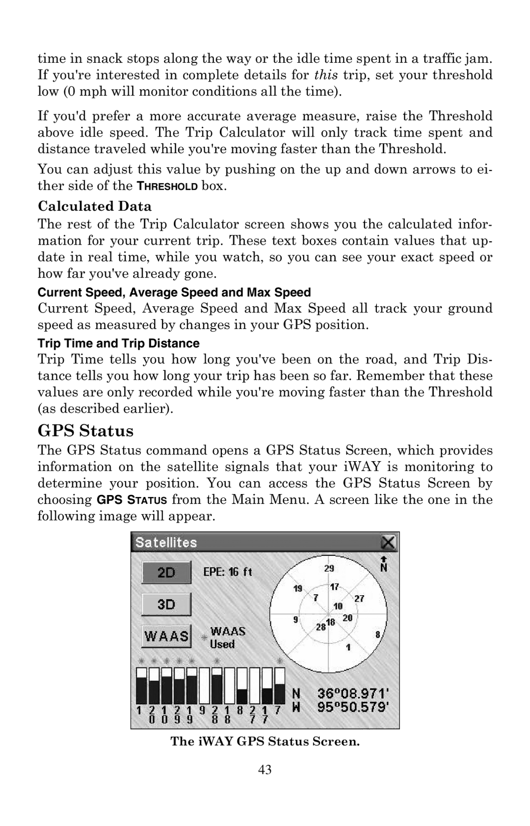 Lowrance electronic 500C manual GPS Status 