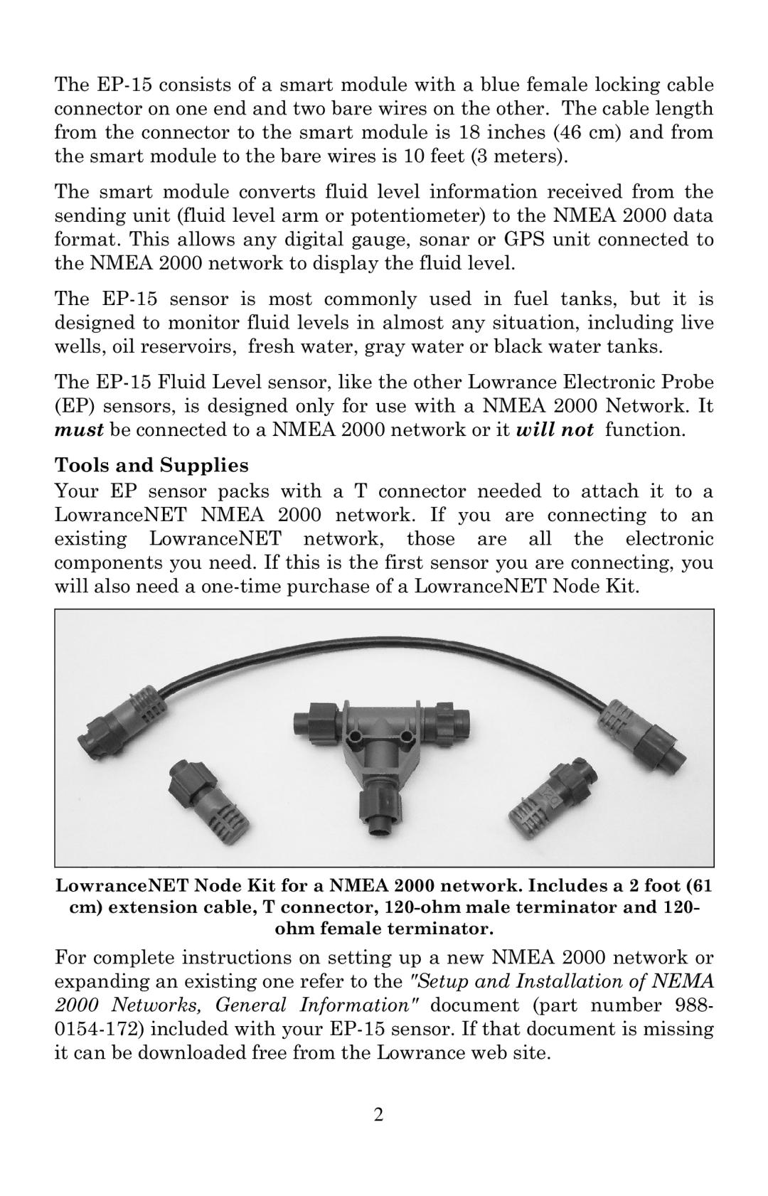 Lowrance electronic EP-15 installation instructions 