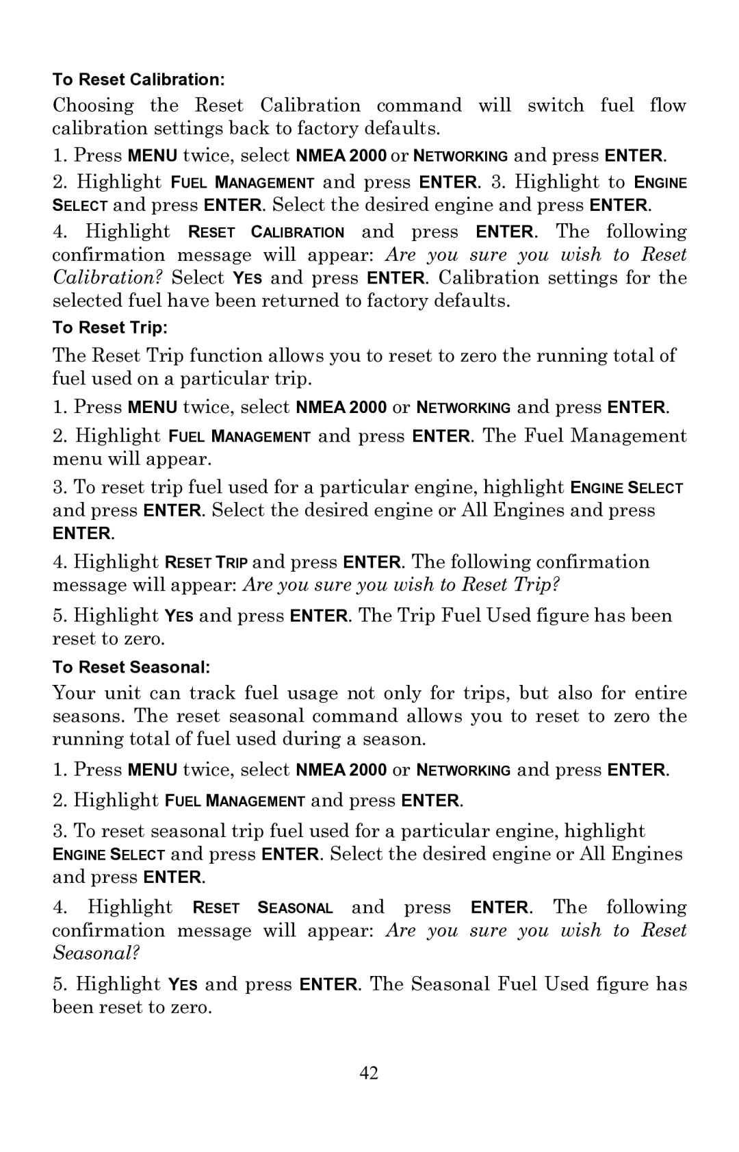 Lowrance electronic EP-60R installation instructions To Reset Trip 