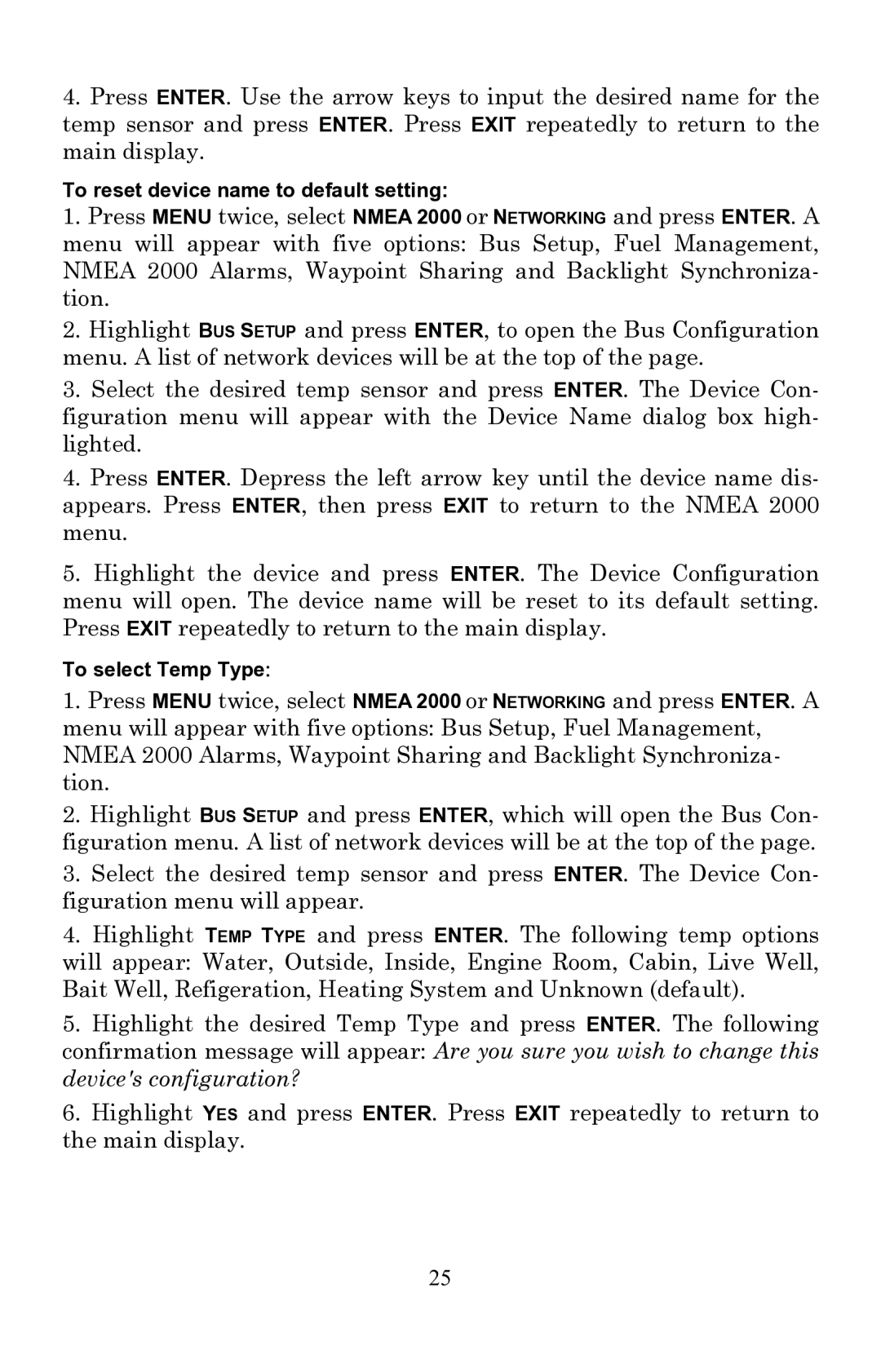 Lowrance electronic EP-80R TH installation instructions To reset device name to default setting 