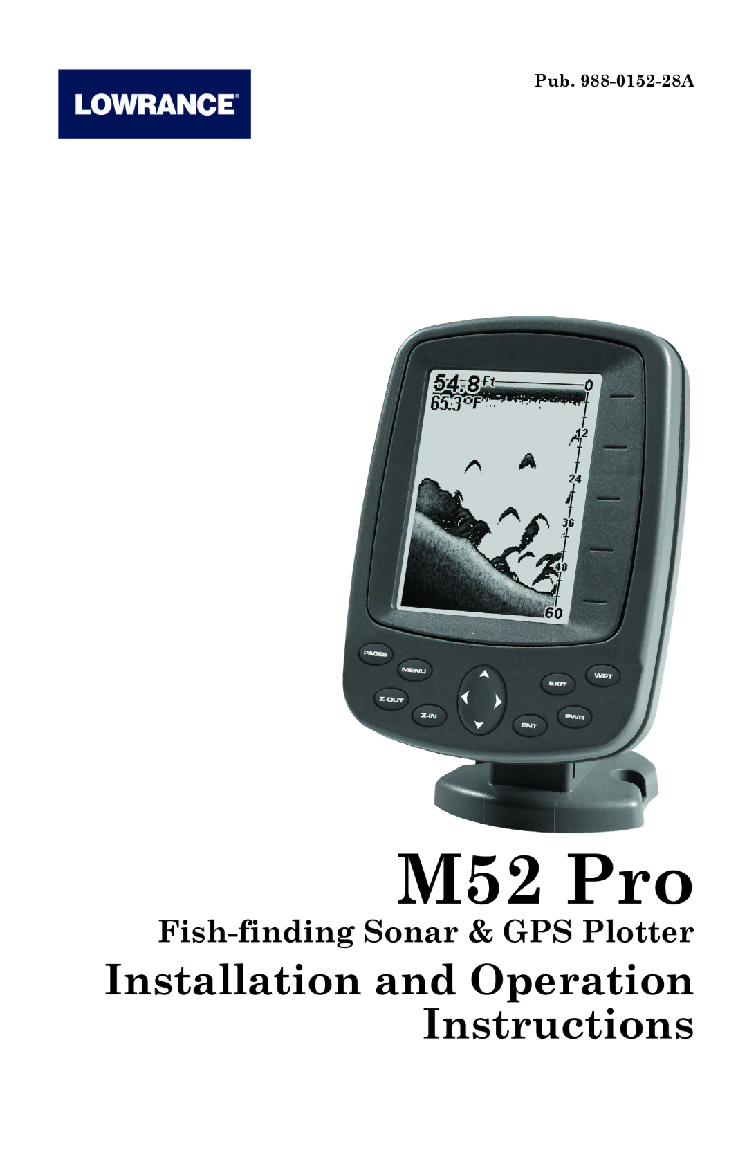 Lowrance electronic Fish Finder manual M52 Pro 