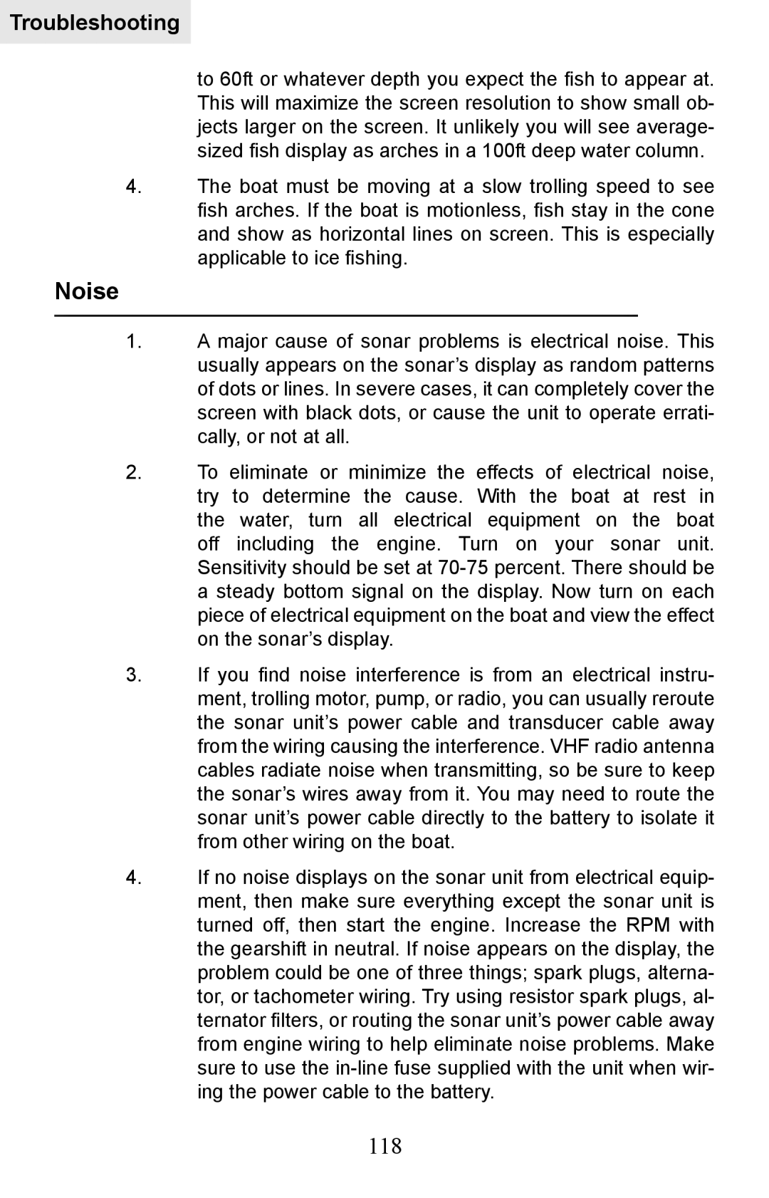 Lowrance electronic HDS-7, HDS-5 manual Noise, 118 
