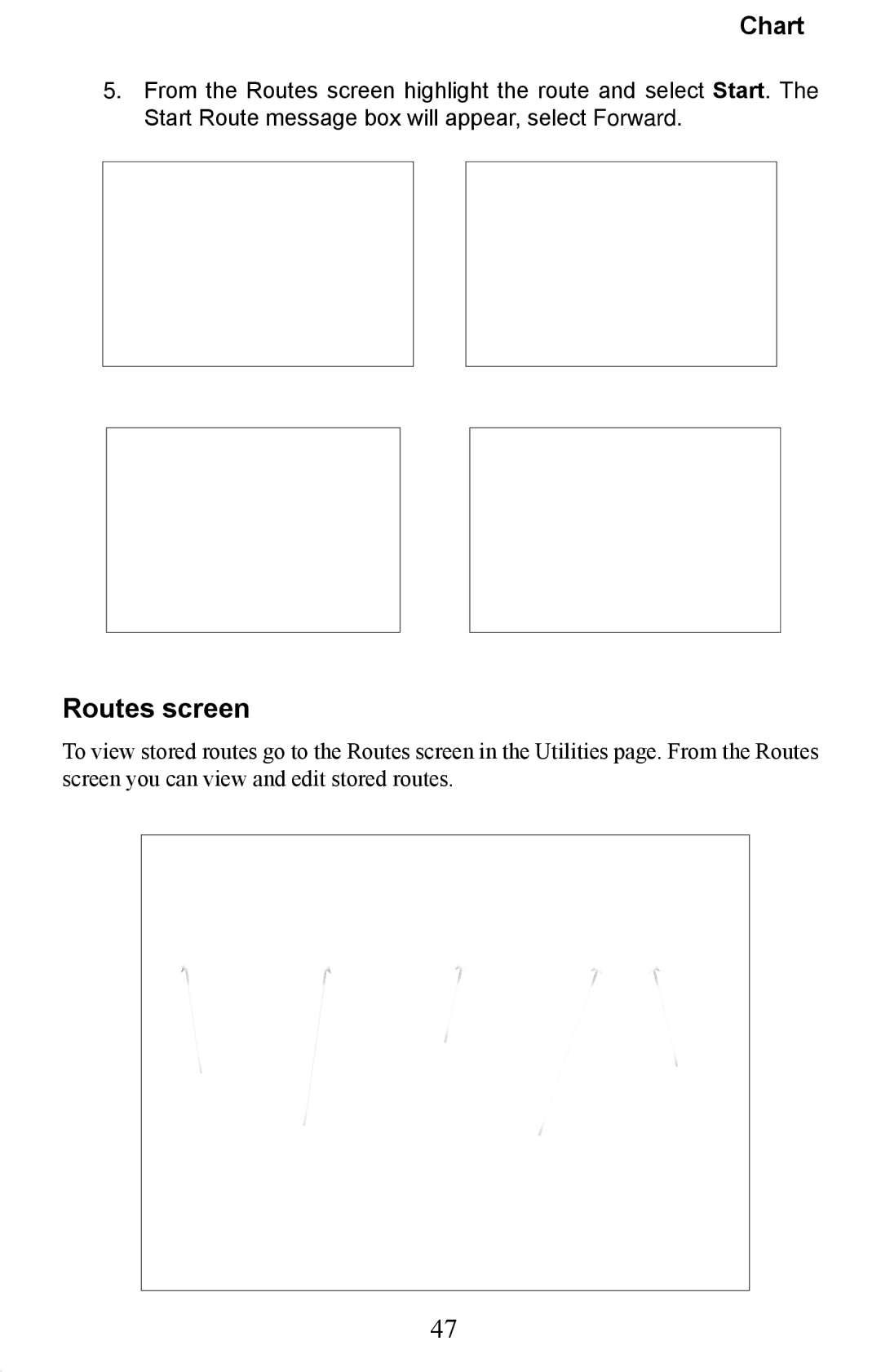 Lowrance electronic HDS-10M, HDS-8M operation manual Routes screen 