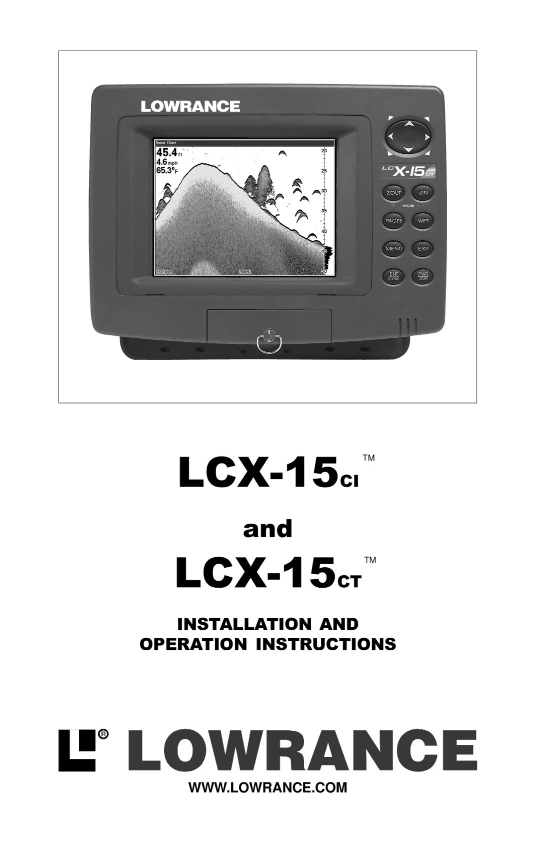 Lowrance electronic manual LCX-15CI LCX-15CT 