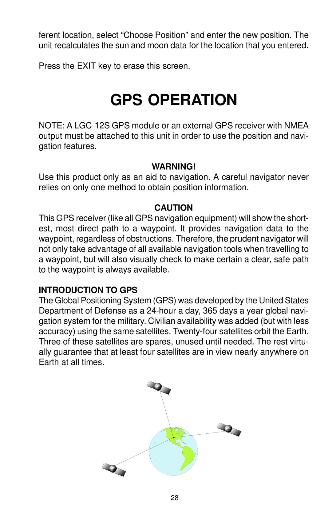 Lowrance electronic LCX-15CI, LCX-15CT manual GPS Operation, Introduction to GPS 