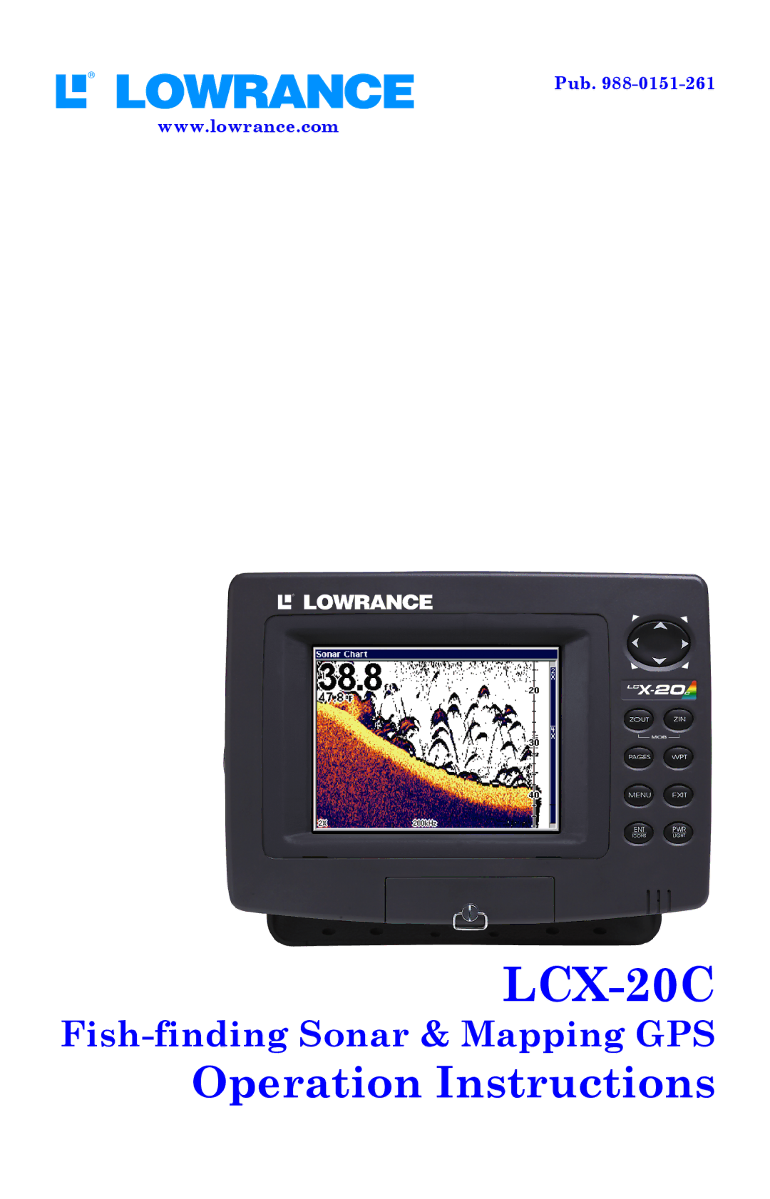 Lowrance electronic LCX-20C manual 