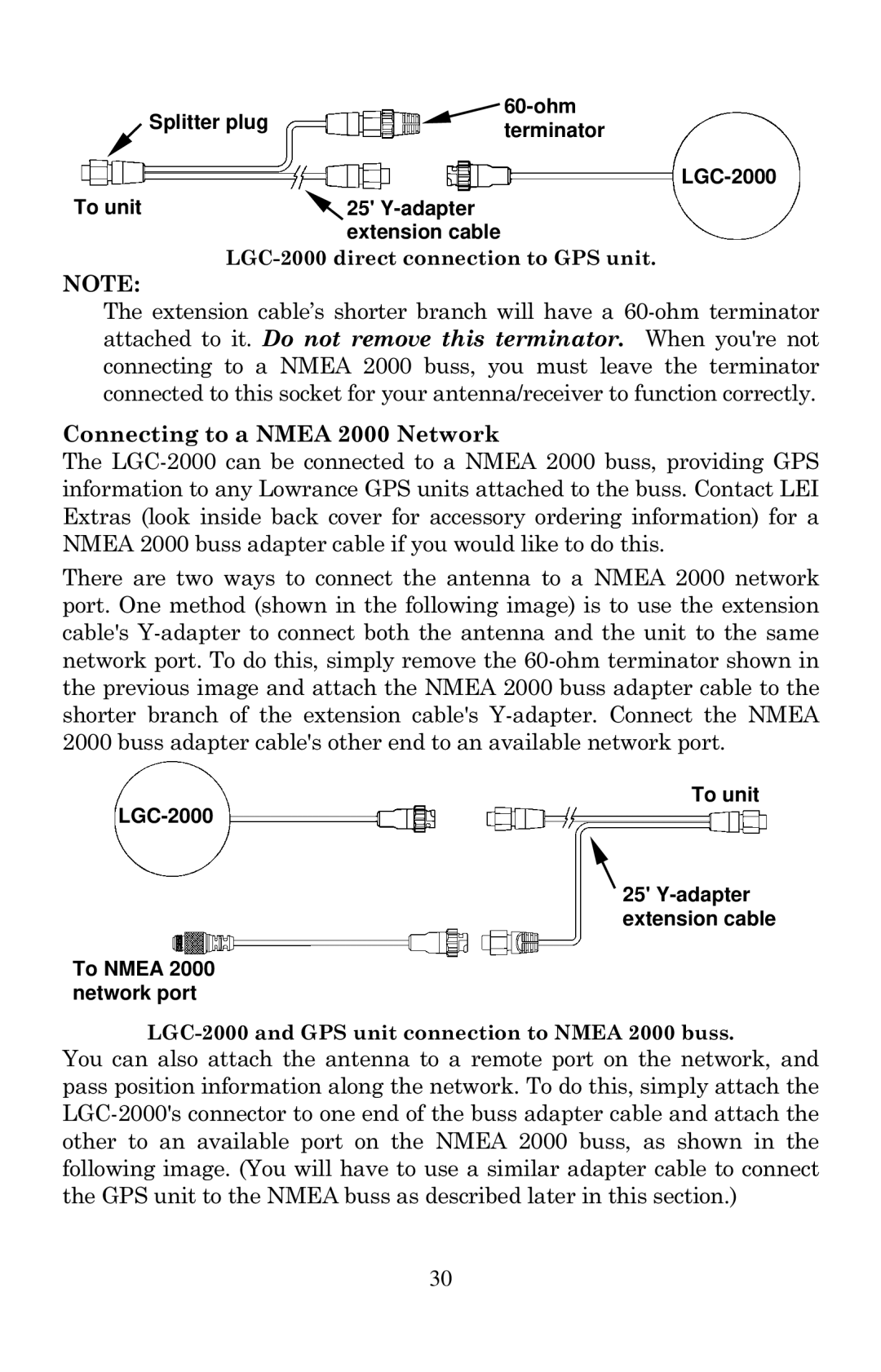 Lowrance electronic LCX-20C manual Connecting to a Nmea 2000 Network 