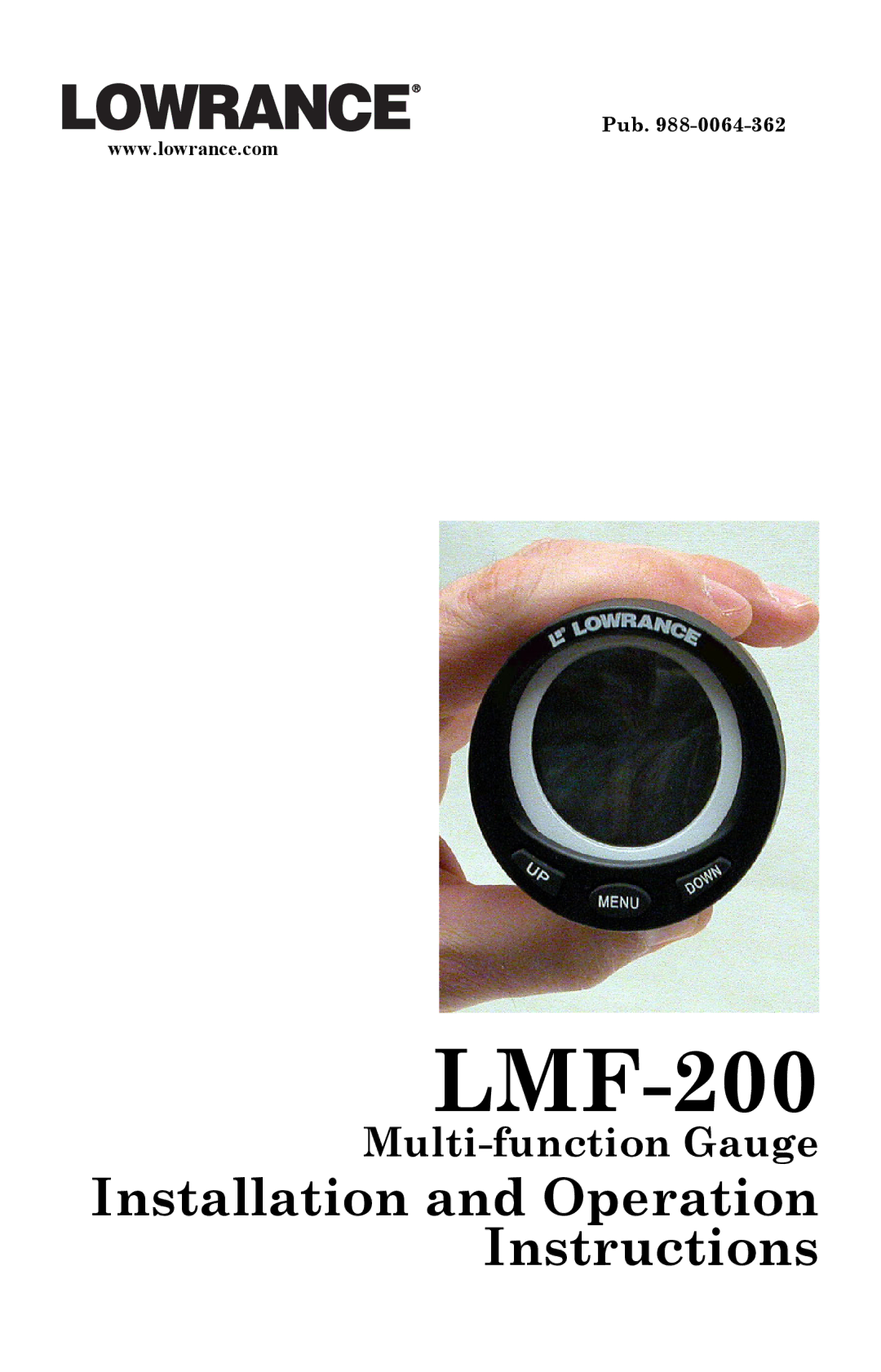 Lowrance electronic LMF-200 manual 