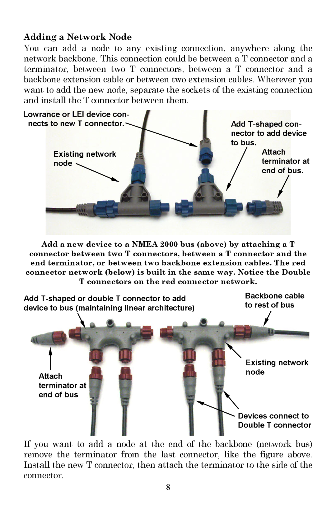 Lowrance electronic LMF-200 manual Adding a Network Node 