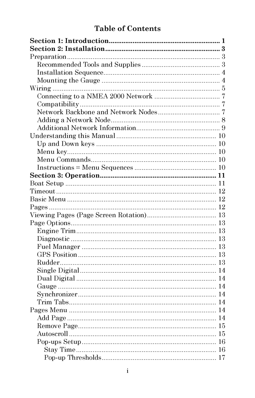 Lowrance electronic LMF-200 manual Table of Contents 