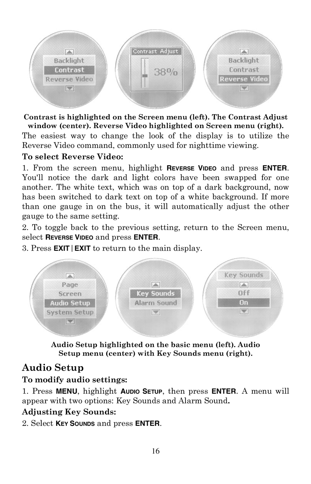 Lowrance electronic LMF-400 manual Audio Setup, Press Exitexit to return to the main display 