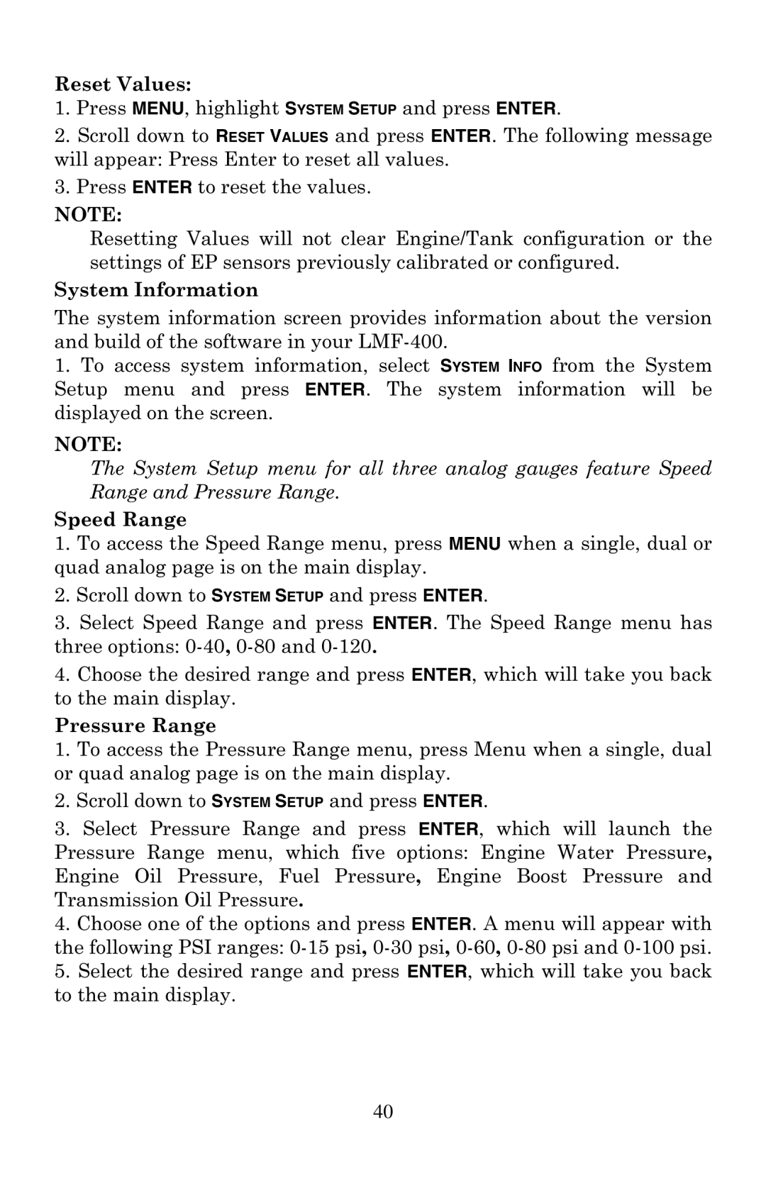 Lowrance electronic LMF-400 manual 