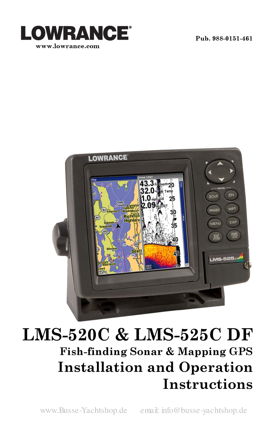 Lowrance electronic manual LMS-520C & LMS-525C DF 