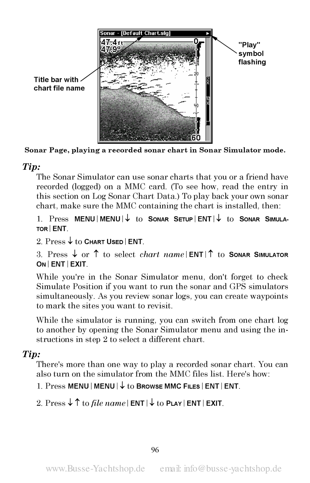 Lowrance electronic LMS-520C, LMS-525C DF manual Press ↓ ↑ to file nameENT↓ to Playentexit 