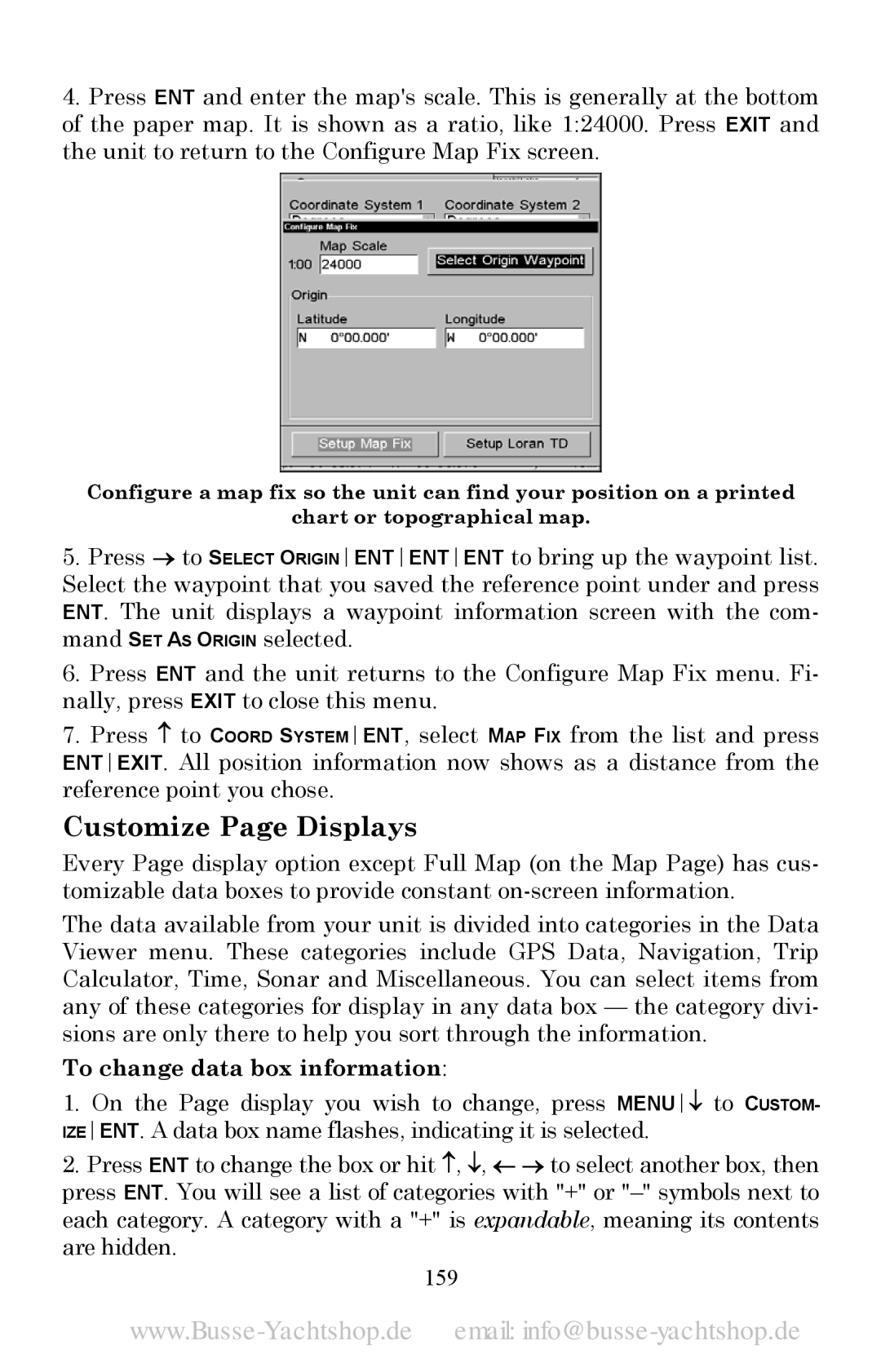 Lowrance electronic LMS-525C DF, LMS-520C manual Customize Page Displays, To change data box information, 159 