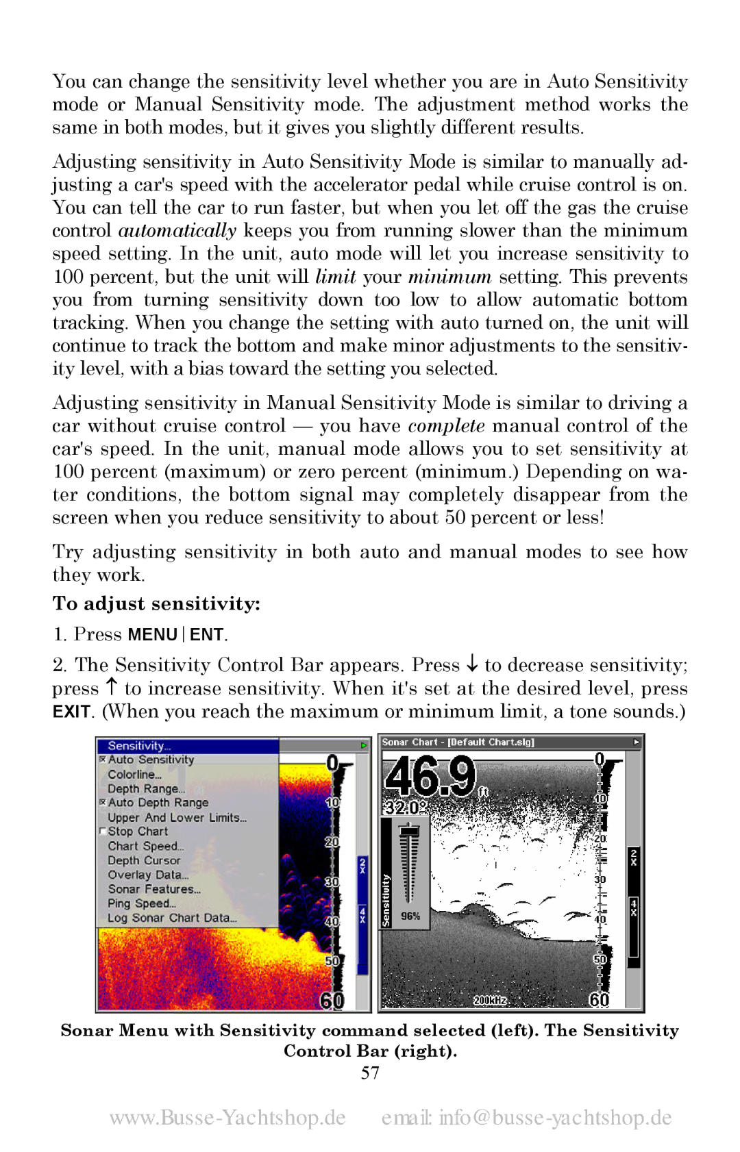 Lowrance electronic LMS-525C DF, LMS-520C manual To adjust sensitivity 