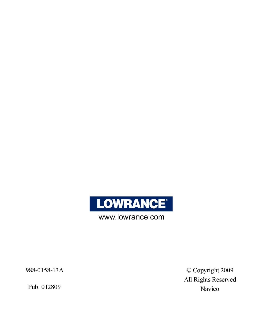 Lowrance electronic LWX-1 installation instructions 988-0158-13A Copyright Pub All Rights Reserved Navico 