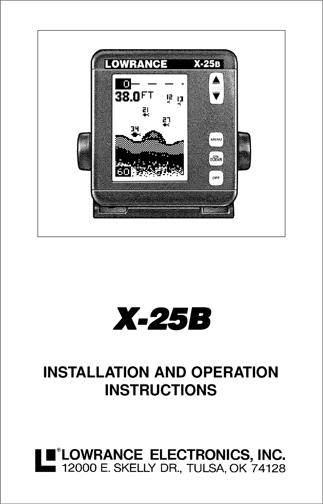 Lowrance electronic X-25B manual 